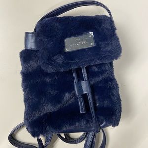 Fuzzy Swarovski small backpack